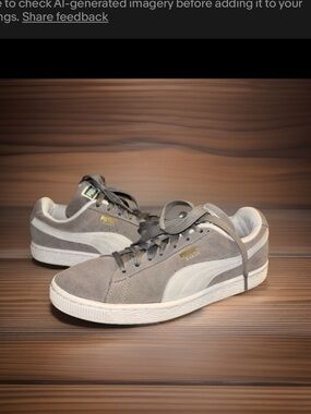 PUMA Suede Classic XXI in Steel Gray White is a low-sneakers,Youth 6.5 Women’s 8